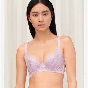 大胸显小钢圈蝴蝶杯垫中垫专业调整型文胸内衣 8854 黛 D45