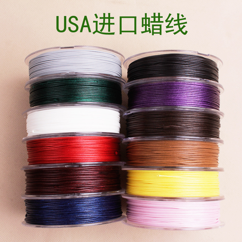 编织蜡绳手工diy项链绳高档挂坠吊坠绳玉饰线材皮绳防水黑红绳子
