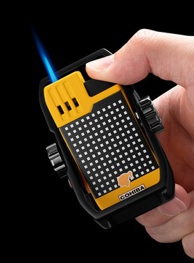 雪茄烟具套装便捷锋利双刃雪茄剪多功能防风打火机两件套CLT-