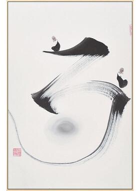 新中式禅意装饰画中国风茶室过道玄关墙壁画佛系水墨民宿酒店挂画