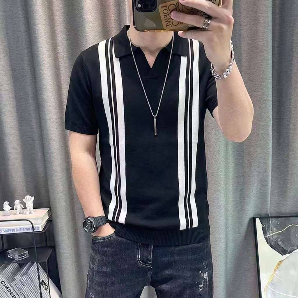 2026夏季针织短袖男英伦复古Polo衫