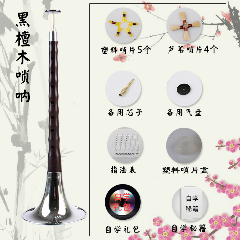 索拉 唢呐 乐器大全木唢呐乐器全套d调入门唢呐民族成人大小号