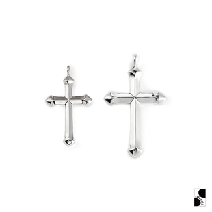 =silvarie=GOD SUNS 日本手工简约日潮印第安银饰纯银十字架吊坠