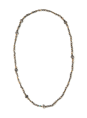 =silvarie=SUNKU39 日本制美式复古做旧银珠阿波罗珠日系层次项链