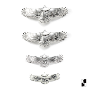 =silvarie=GOD SUNS 日系印第安银饰 日本手工素银老鹰吊坠男女