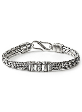 希腊手工文艺复兴复古银丝手链