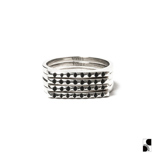 =silvarie=MAPLE 小众设计堆叠感925纯银戒指 自由搭配个性男女