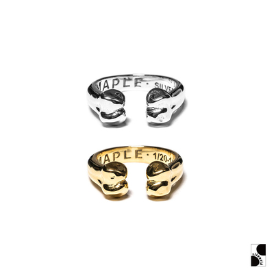 MAPLE前卫复古骨头纯银戒指