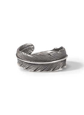 =silvarie=HOZHO 日本匠人手工制美式复古印第安素银羽毛戒指日潮