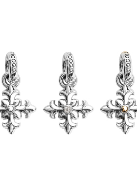 GOGOLLAM美式双十字花纯银吊坠