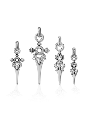 GOGOLLAM指针纯银吊坠项坠男女