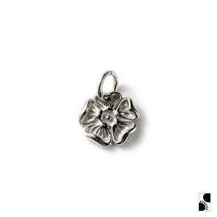 =silvarie=GOD 日本手工印第安蔷薇花玫瑰小银牌纯银吊坠 SUNS