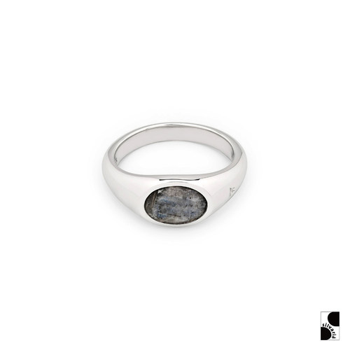 TOMWOOD挪威简约拉长石纯银戒指