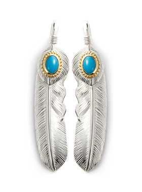 GODSUNS日本制金绳松石葵扇羽毛