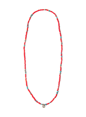 美式复古项链SUNKU红琉璃珠男女