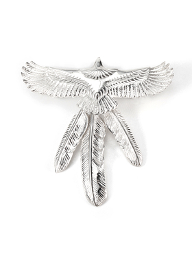 GODSUNS迷你老鹰羽毛纯银吊坠