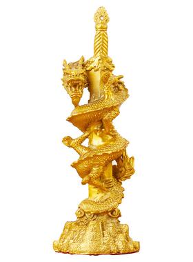 黄铜龙摆件金龙青龙汉龙剑龙工艺品办公室家居青龙装饰摆设