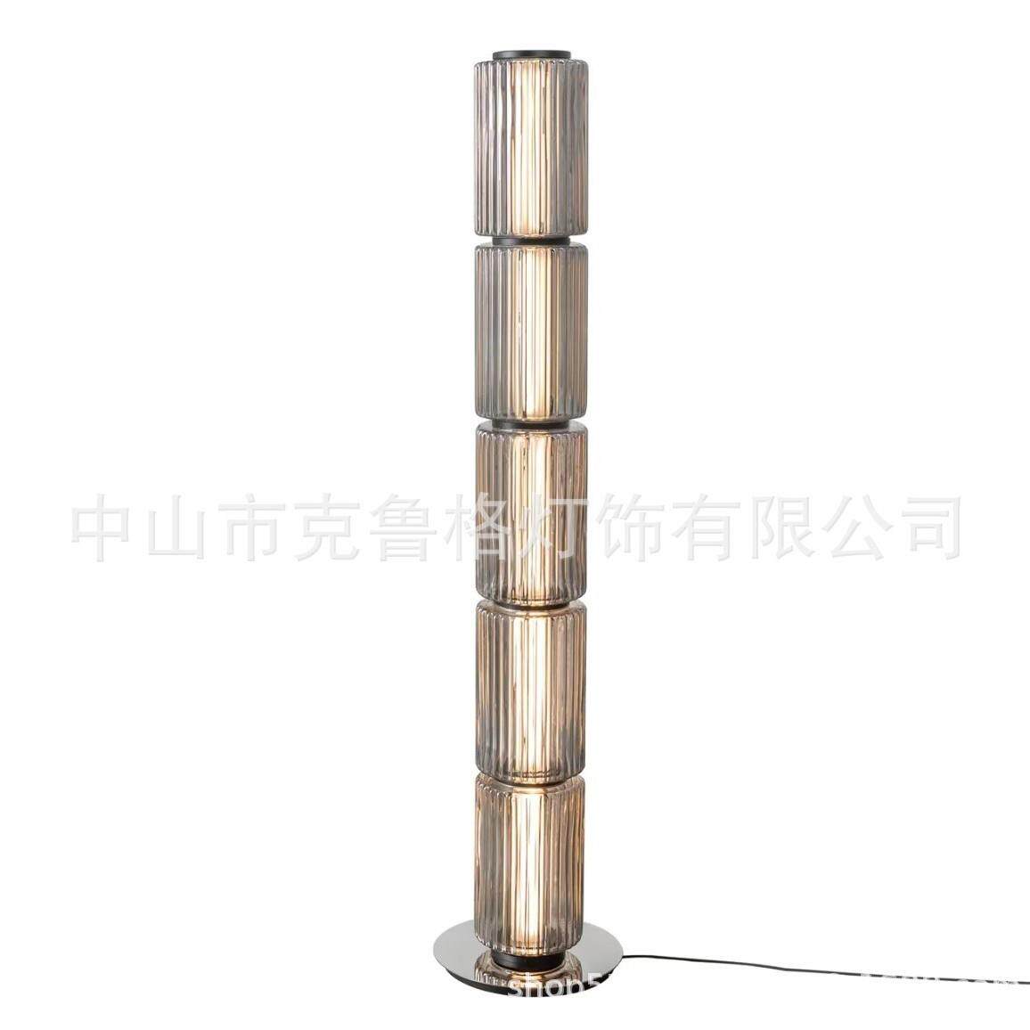 北欧后现简约罗马柱堆叠直筒长条餐厅床头会所吧台吊灯台灯落地