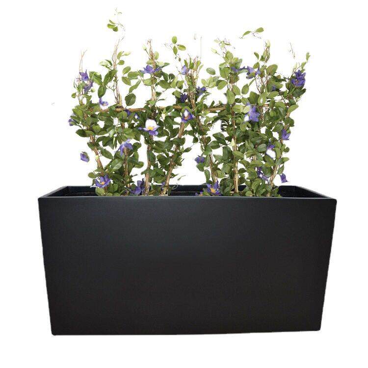 长型铁艺花箱阳台户外绿盆栽展示箱园艺种植箱花槽落地隔断花器