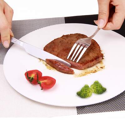 一片月仙鹤牛排刀叉两件套不锈钢