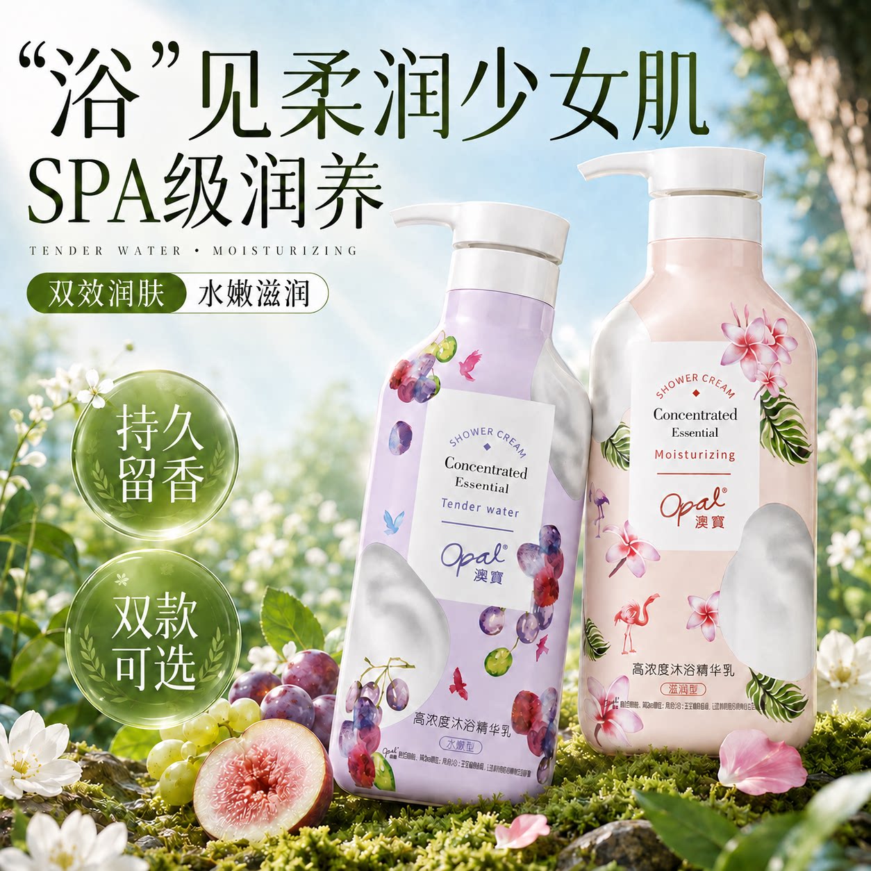 澳宝高浓度沐浴露精华留香保湿补水嫩肤男女滋润沐浴液沐浴乳500g
