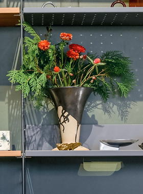 丹麦Ferm LIVING  Flores Vase花瓶北欧手作简约桌面装饰复古插花