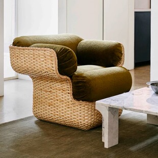 GUBI Basket Lounge Chair Sofa 单人沙发 三人沙发 藤编北欧风