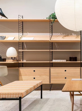 String system北欧瑞典墙上置物架多层陈列卧室客厅厨房书柜定制