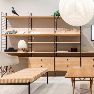 String system北欧瑞典墙上置物架多层陈列卧室客厅厨房书柜定制