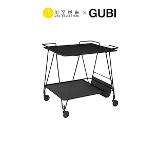 丹麦GUBI 北欧 TROLLEY系列滑轮置物收纳架 可移动两层多功能