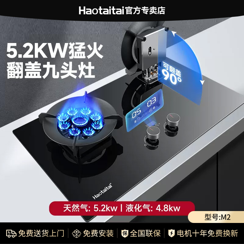 Haotaitai用心爱 好太太燃气灶嵌入式家用厨房大火力煤气灶灶具M2