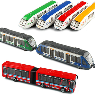 合金火车和谐号动车高铁地铁轻轨列车儿童男孩仿真小汽车模型玩具