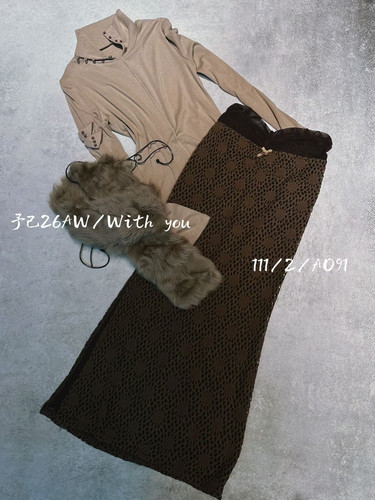 26ss秋冬新款予你withyou小众设计师品牌予你上衣搭配半裙