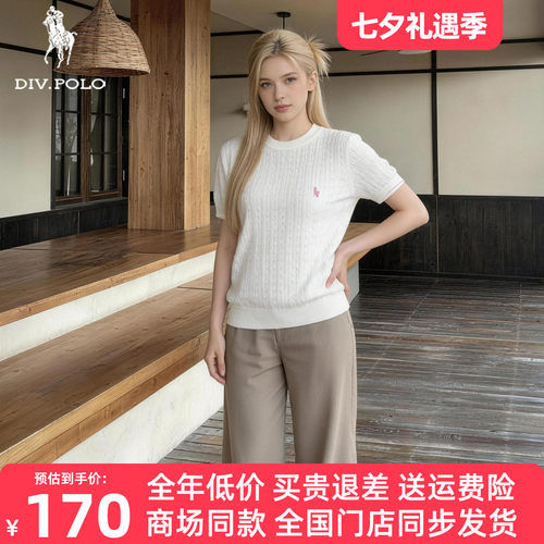 DIVPOLO保罗休闲针织圆领短袖T恤