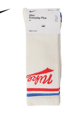 NIKE耐克中性U NK ED PLS CRW 3PR LFESTL 144休闲袜子HJ9336-901