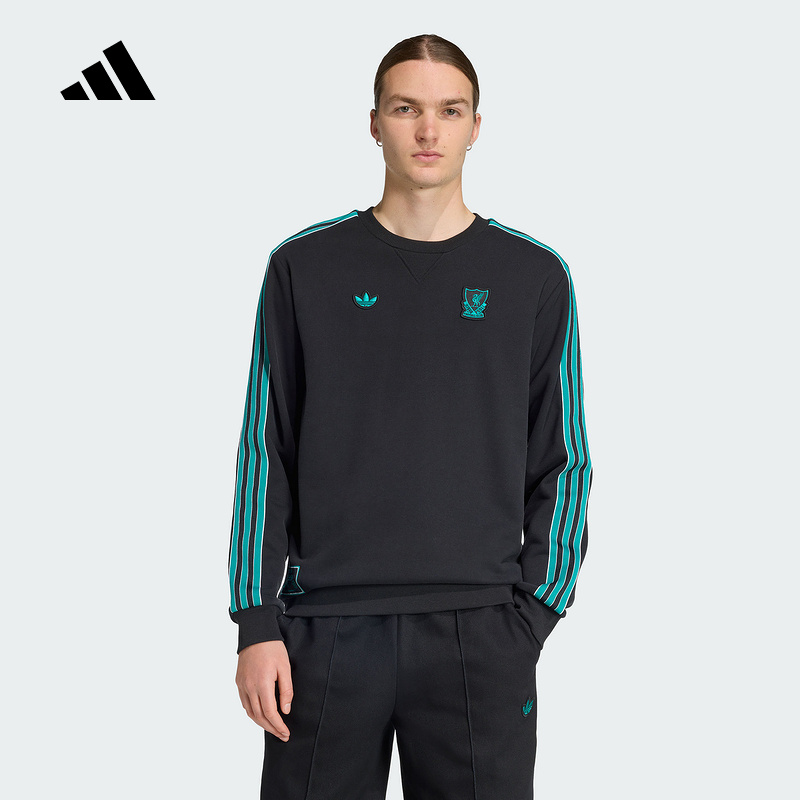 adidas阿迪达斯冬季新款男利物浦足球休闲文化卫衣套头衫 JW5472