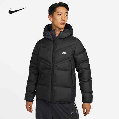Nike耐克运动羽绒服男装短款冬季新款连帽保暖防风夹克DV1132-010