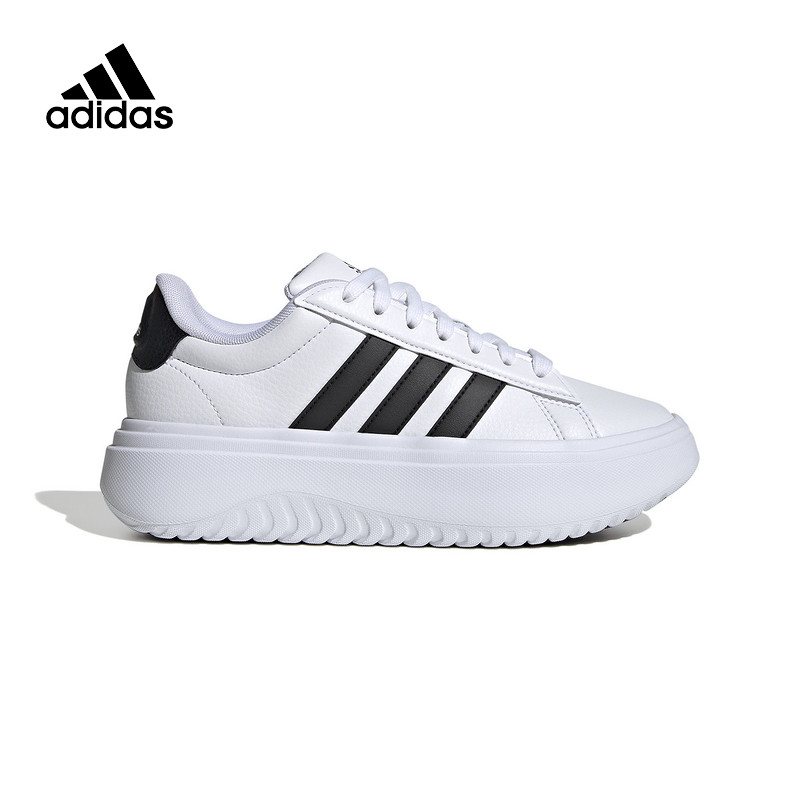 Adidas阿迪达斯2025春季新款女子网球厚底运动休闲鞋小白鞋IE1092