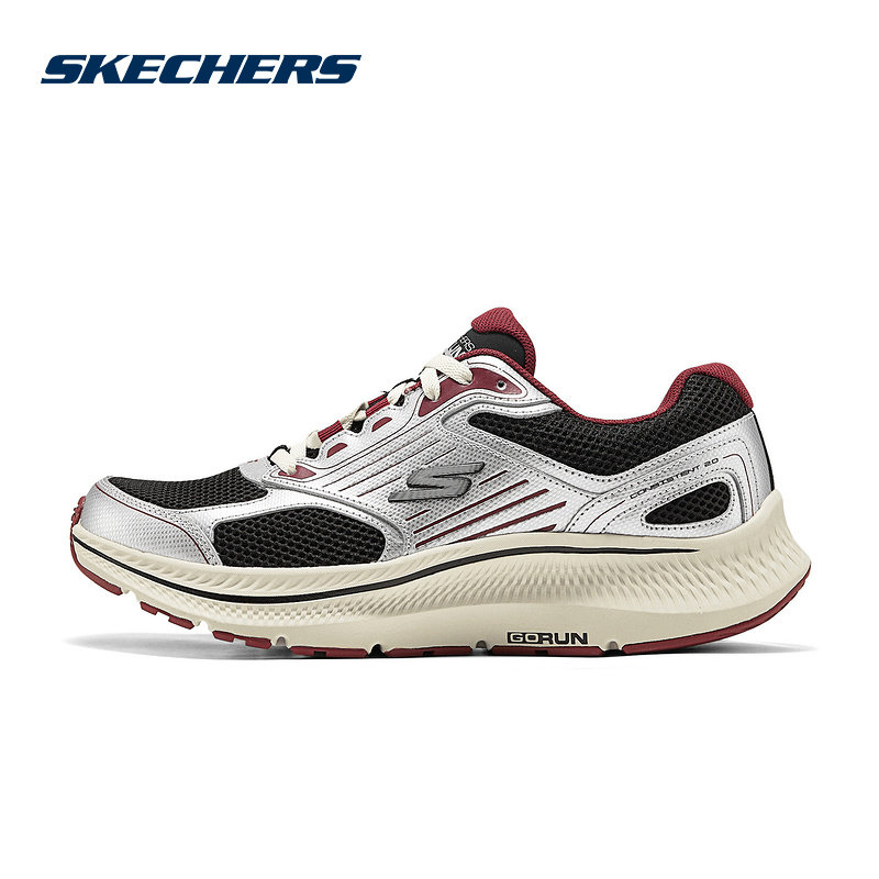 斯凯奇25夏男鞋厚底回弹耐磨休闲运动鞋缓震跑步鞋220884/BKRD