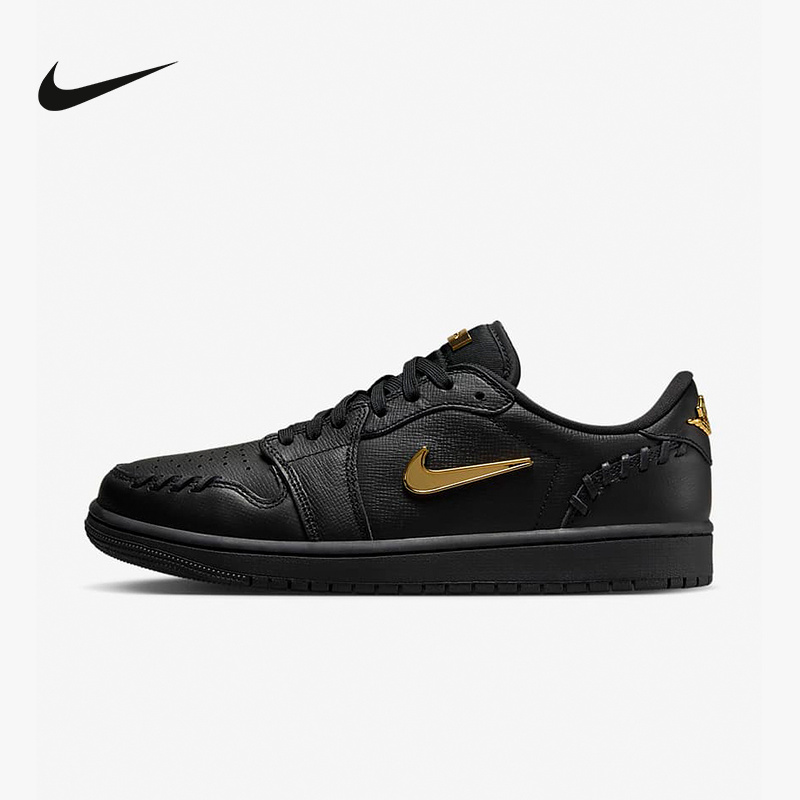 Jordan耐克小金钩AJ1低帮板鞋女子运动鞋黑武士春新款 FN5032-007