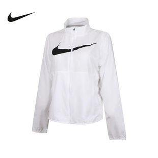 Nike耐克女子梭织外套秋新款 100 轻薄宽松透气大勾立领夹克HV2648
