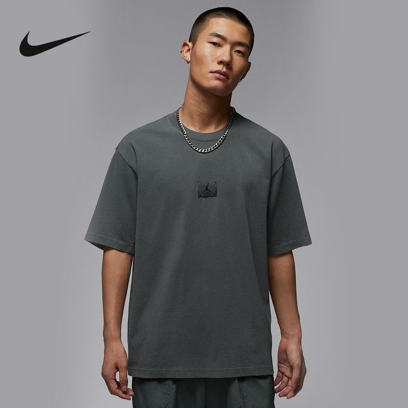 NIKE耐克男短袖夏新款Jordan印花宽松透气棉质运动T恤HQ8939-068