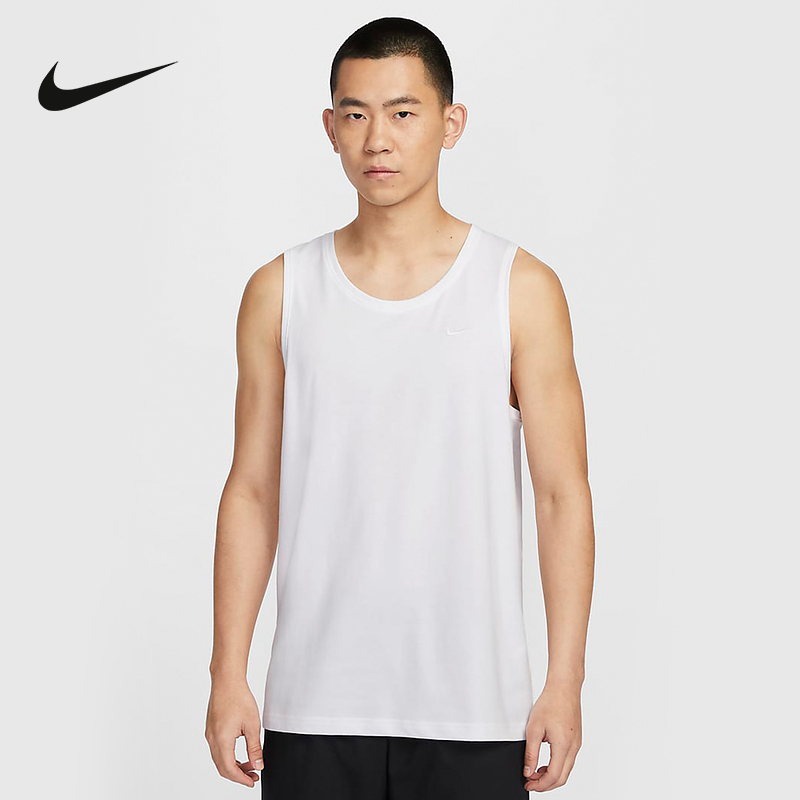 NIKE耐克背心男子2025夏季透气休闲速干跑步运动上衣 DV9