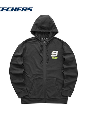SKECHERS斯凯奇25夏男女休闲舒适运动连帽针织外套L321U142/0018