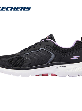 Skechers斯凯奇秋季减震防滑GO WALK女绑带健步运动鞋124633/BKMT