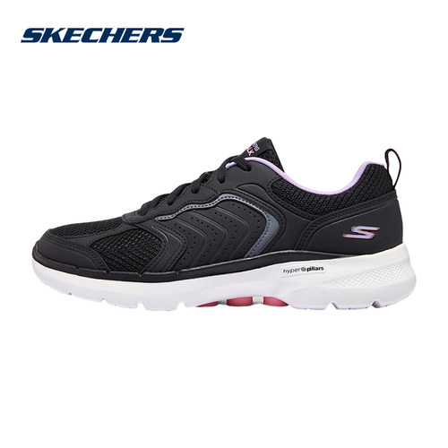Skechers斯凯奇秋季减震防滑GO WALK女绑带健步运动鞋124633/BKMT