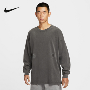 NIKE耐克男子长袖T恤2026春新款图案印花复古运动卫衣IH5086-010