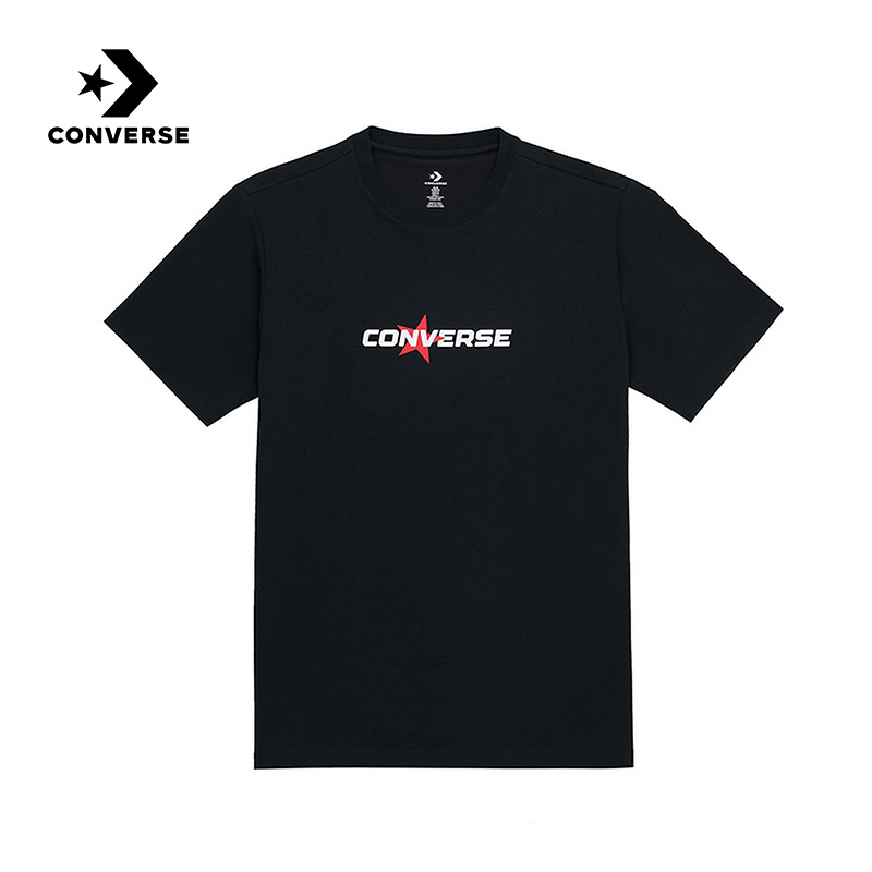 Converse匡威夏男子T恤复古字母LOGO图案简约休闲短袖MCH690-023