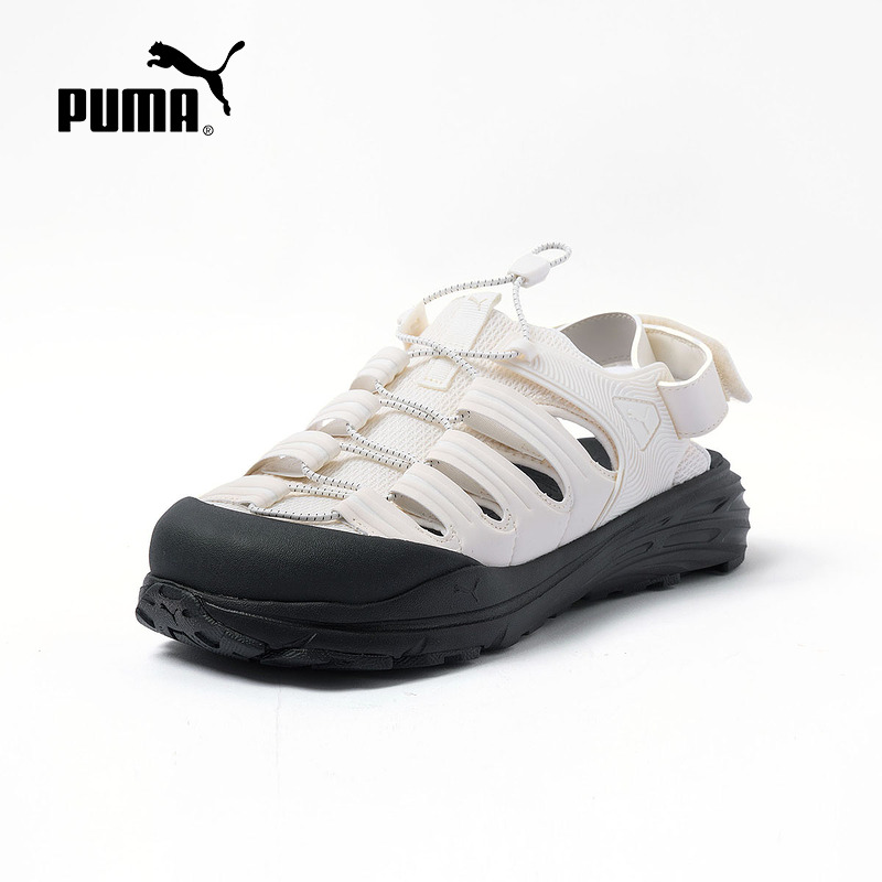 PUMA彪马男女休闲魔术贴凉鞋夏季厚底增高防滑包头拖鞋 404381-02