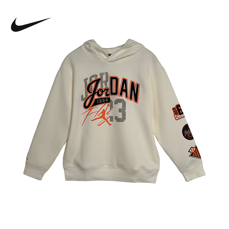 Nike耐克男针织印花套头衫运动上衣休闲连帽宽松卫衣IO6217-133